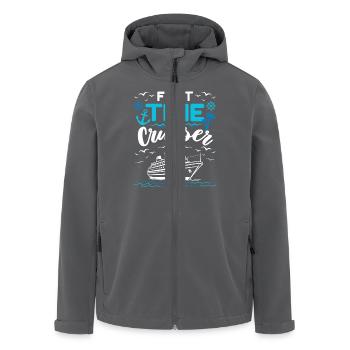 Lustiger Spruch erste Kreuzfahrt - Recycelte Männer Softshell-Jacke von Stanley/Stella - Schwarz - Vorne - AI Model Male 185 light (185cm)