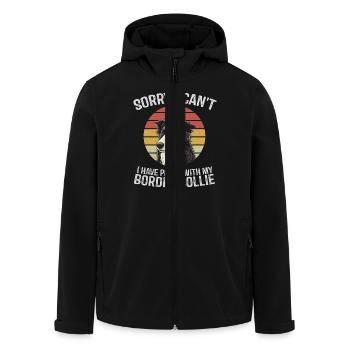 Désolé, je ne peux pas, j’ai des projets avec ma frontière - Veste softshell homme en polyester recyclé Stanley/Stella - noir - Devant - AI Model Male 185 light (185cm)