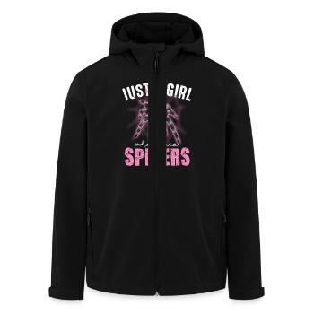 Just A Girl Who Loves Spiders Design - Recycelte Männer Softshell-Jacke von Stanley/Stella - Schwarz - Vorne - AI Model Male 185 light (185cm)