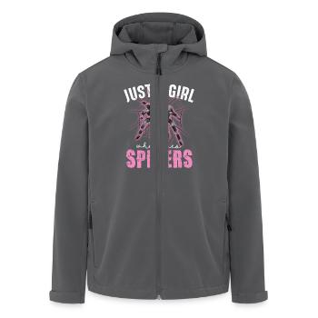 Juste une fille qui aime le design des araignées - Veste softshell homme en polyester recyclé Stanley/Stella - charbon - Devant - AI Model Male 185 light (185cm)