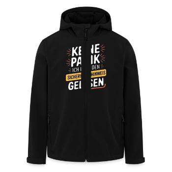 SÉCURITÉ - Veste softshell homme en polyester recyclé Stanley/Stella - noir - Devant - AI Model Male 185 light (185cm)