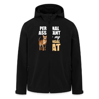 Personal assistant for my Bengal Cat - Men’s Recycled Softshell Jacket by Stanley/Stella - black - Front - AI Model Male 185 light (185cm)