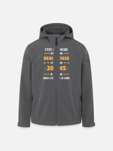 20 ANS - Veste softshell homme en polyester recyclé Stanley/Stella - noir