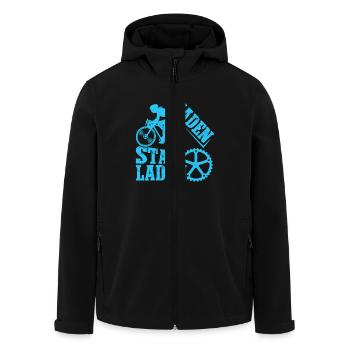 Radfahrer WADEN STATT LADEN Radeln Lustiges - Recycelte Männer Softshell-Jacke von Stanley/Stella - Schwarz - Vorne - AI Model Male 185 light (185cm)