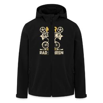 Radfahren MIR REICHT'S ICH GEH RAD FAHREN Lustiges - Recycelte Männer Softshell-Jacke von Stanley/Stella - Schwarz - Vorne - AI Model Male 185 light (185cm)