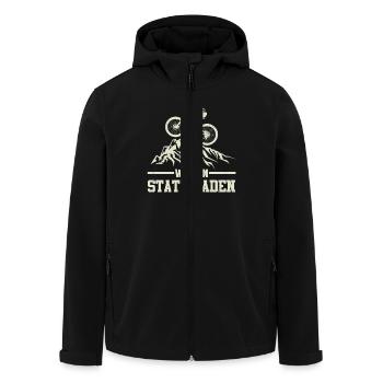 Radeln WADEN STATT LADEN Radfahrer Lustiges - Recycelte Männer Softshell-Jacke von Stanley/Stella - Schwarz - Vorne - AI Model Male 185 light (185cm)