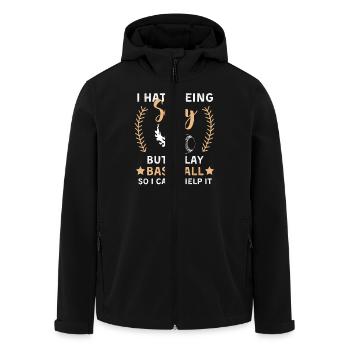 Lustiger Baseball Spruch Baseballteam - Recycelte Männer Softshell-Jacke von Stanley/Stella - Schwarz - Vorne - AI Model Male 185 light (185cm)
