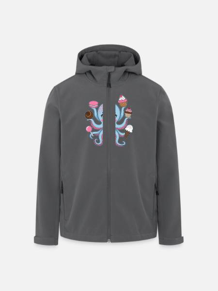 Octopus Cake Kids Squid - Men’s Recycled Softshell Jacket by Stanley/Stella - black