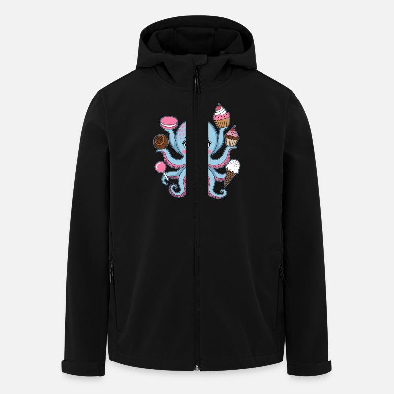 Gâteau Poulpe Enfants Calmars - Veste softshell homme en polyester recyclé Stanley/Stella - noir