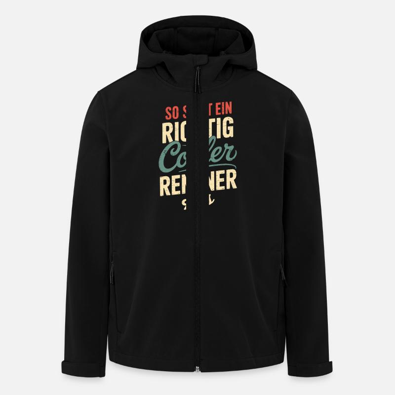 So Sieht Ein Richtig Cooler Rentner Aus - Recycelte Männer Softshell-Jacke von Stanley/Stella - Schwarz