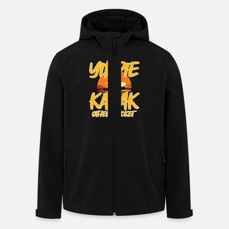 Kayaking - Men’s Recycled Softshell Jacket by Stanley/Stella - black