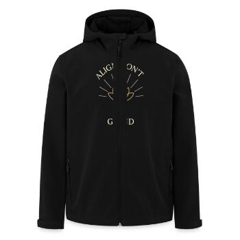 Spirituelles Sonntagsritual Selbstfürsorge - Recycelte Männer Softshell-Jacke von Stanley/Stella - Schwarz - Vorne - AI Model Male 185 light (185cm)