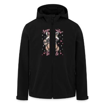 Lustige niedliche wilde Waschbär Meme - Recycelte Männer Softshell-Jacke von Stanley/Stella - Schwarz - Vorne - AI Model Male 185 light (185cm)