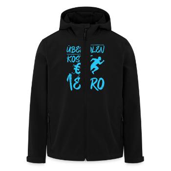 Läufer ÜBERHOLEN KOSTET 1 EURO Laufen Lustiges - Recycelte Männer Softshell-Jacke von Stanley/Stella - Schwarz - Vorne - AI Model Male 185 light (185cm)