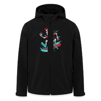 Skateboarder Skeleton, Skateboarder - Men’s Recycled Softshell Jacket by Stanley/Stella - black - Front - AI Model Male 185 light (185cm)