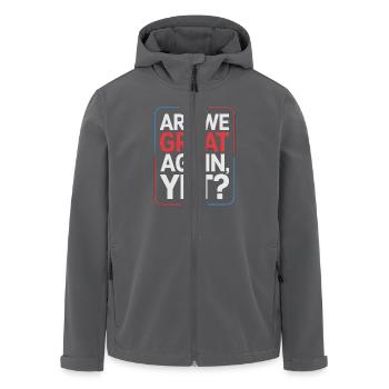 Sind wir schon wieder groß? - Recycelte Männer Softshell-Jacke von Stanley/Stella - Anthrazit - Vorne - AI Model Male 185 light (185cm)