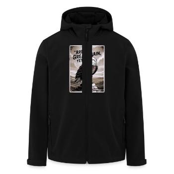 Are We Great Again, Yet? - Men’s Recycled Softshell Jacket by Stanley/Stella - black - Front - AI Model Male 185 light (185cm)