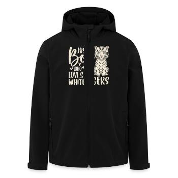 Just a Girl Who Loves White Tigers - Recycelte Männer Softshell-Jacke von Stanley/Stella - Schwarz - Vorne - AI Model Male 185 light (185cm)