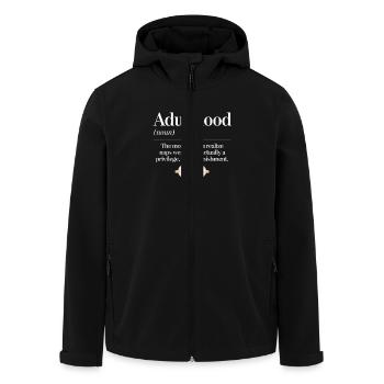 Adulthood: Recognizing naps as a privilege - Men’s Recycled Softshell Jacket by Stanley/Stella - black - Front - AI Model Male 185 light (185cm)