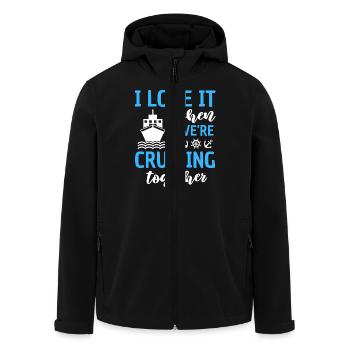 Cruise Trip Together Cruise - Men’s Recycled Softshell Jacket by Stanley/Stella - black - Front - AI Model Male 185 light (185cm)