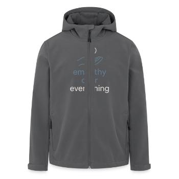 The social worker supports the psychological - Men’s Recycled Softshell Jacket by Stanley/Stella - black - Front - AI Model Male 185 light (185cm)