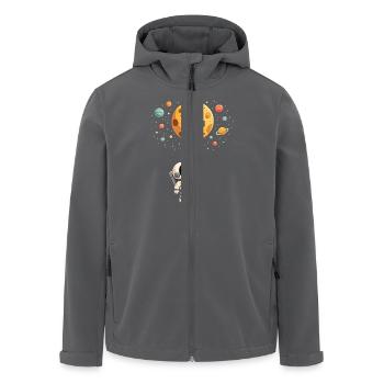 Cute Astronaut 4th Birthday Boy Outer Space - Men’s Recycled Softshell Jacket by Stanley/Stella - anthracite - Front - AI Model Male 185 light (185cm)