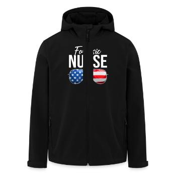 Forensic Nurse Practitioner USA Sonnenbrille - Recycelte Männer Softshell-Jacke von Stanley/Stella - Schwarz - Vorne - AI Model Male 185 light (185cm)