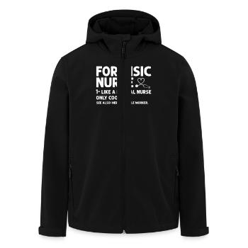 Forensic Nurse Funny Definition Sane RN Nursing - Men’s Recycled Softshell Jacket by Stanley/Stella - black - Front - AI Model Male 185 light (185cm)