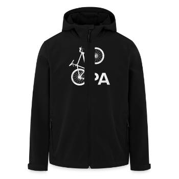 Großvater Radfahren OPA Radeln Lustiges - Recycelte Männer Softshell-Jacke von Stanley/Stella - Schwarz - Vorne - AI Model Male 185 light (185cm)