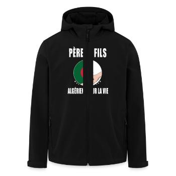 père et fils algérie algérien papa - Veste softshell homme en polyester recyclé Stanley/Stella - noir - Devant - AI Model Male 185 light (185cm)