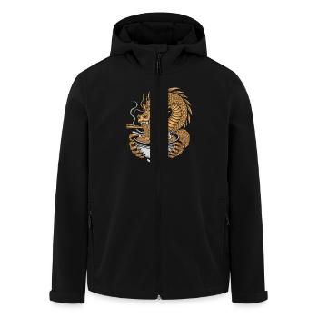 Dragons et Ramen : une fusion harmonieuse de la - Veste softshell homme en polyester recyclé Stanley/Stella - noir - Devant - AI Model Male 185 light (185cm)