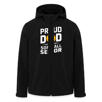 Proud Softball Dad High School Graduate - Men’s Recycled Softshell Jacket by Stanley/Stella - black - Front - AI Model Male 185 light (185cm)