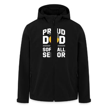 Fier diplômé de l’école secondaire Softball Dad - Veste softshell homme en polyester recyclé Stanley/Stella - noir - Devant - AI Model Male 185 light (185cm)