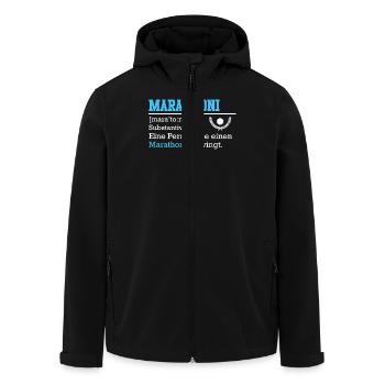 Läufer MARATHONI Laufen Lustiges Marathon - Recycelte Männer Softshell-Jacke von Stanley/Stella - Schwarz - Vorne - AI Model Male 185 light (185cm)