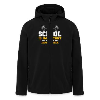 School is important Bodybuilding Bodybuilder Gym - Men’s Recycled Softshell Jacket by Stanley/Stella - black - Front - AI Model Male 185 light (185cm)