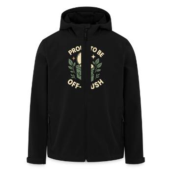 Composting Toilet Life Eco Humor Off Grid Bathroom - Men’s Recycled Softshell Jacket by Stanley/Stella - black - Front - AI Model Male 185 light (185cm)