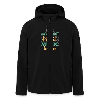 Professeur de musique Une nouvelle Je suis professeur de piano - Veste softshell homme en polyester recyclé Stanley/Stella - noir - Devant - AI Model Male 185 light (185cm)