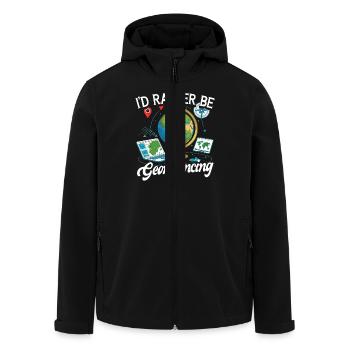 Geographic Information Systems Georefencing - Men’s Recycled Softshell Jacket by Stanley/Stella - black - Front - AI Model Male 185 light (185cm)