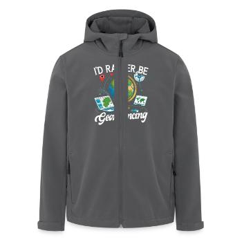 Geographic Information Systems Georefencing - Men’s Recycled Softshell Jacket by Stanley/Stella - anthracite - Front - AI Model Male 185 light (185cm)