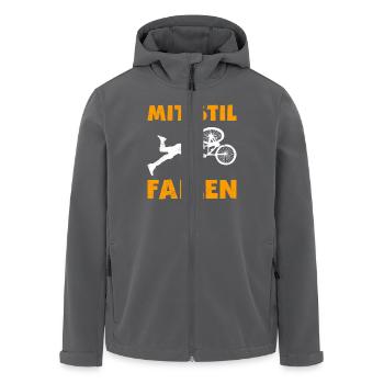Radfahren MIT STIL FALLEN Radler Lustiges - Recycelte Männer Softshell-Jacke von Stanley/Stella - Anthrazit - Vorne - AI Model Male 185 light (185cm)