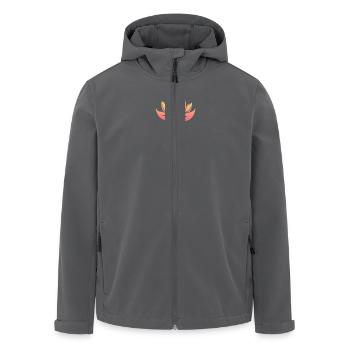 Gracefully Whisper Namaste and Honor Shared Light - Men’s Recycled Softshell Jacket by Stanley/Stella - anthracite - Front - AI Model Male 185 light (185cm)