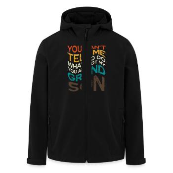 Du Bist Nicht Mein Enkel Spruch - Recycelte Männer Softshell-Jacke von Stanley/Stella - Schwarz - Vorne - AI Model Male 185 light (185cm)