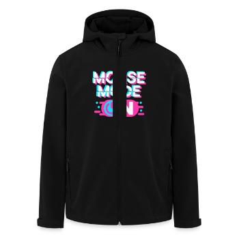 Morsecode Morse Code On - Men’s Recycled Softshell Jacket by Stanley/Stella - black - Front - AI Model Male 185 light (185cm)