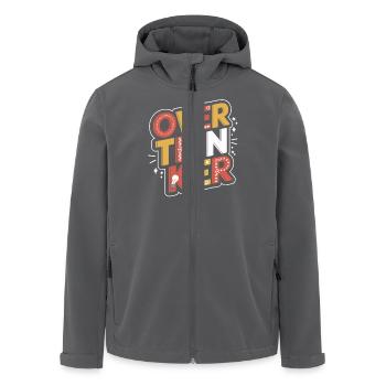 Creative overthinker design with light bulbs and - Men’s Recycled Softshell Jacket by Stanley/Stella - anthracite - Front - AI Model Male 185 light (185cm)