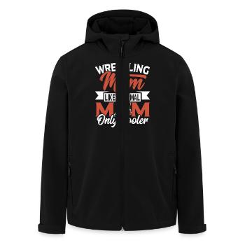 Wrestling Mom Mom Mother's Day - Men’s Recycled Softshell Jacket by Stanley/Stella - black - Front - AI Model Male 185 light (185cm)