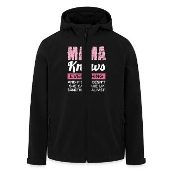 Mama Weiß Alles Und Mehr - Recycelte Männer Softshell-Jacke von Stanley/Stella - Schwarz - Vorne - AI Model Male 185 light (185cm)