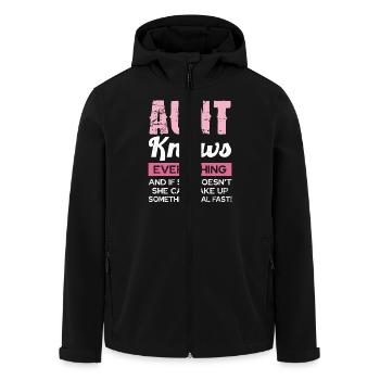 Tante Weiß Alles Und Wenn Nicht - Recycelte Männer Softshell-Jacke von Stanley/Stella - Schwarz - Vorne - AI Model Male 185 light (185cm)