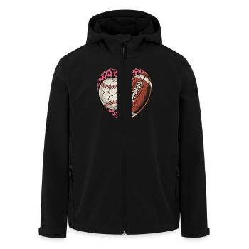 Conception de baseball et de football - Veste softshell homme en polyester recyclé Stanley/Stella - noir - Devant - AI Model Male 185 light (185cm)