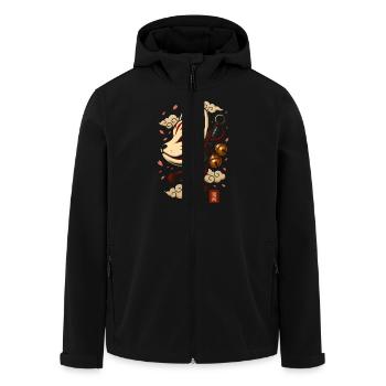 Kitsune japonais Masque - Veste softshell homme en polyester recyclé Stanley/Stella - noir - Devant - AI Model Male 185 light (185cm)
