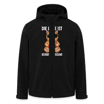 Die Lage Ist Besäufniserregend - Recycelte Männer Softshell-Jacke von Stanley/Stella - Schwarz - Vorne - AI Model Male 185 light (185cm)